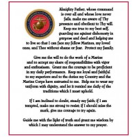 8 1/2 x 11 Marine Corp Prayer Plaque